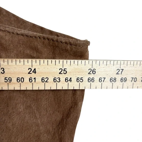 VTG Scully Mens 3X HTF Brown Suede Leather Western Cowboy Snap Front Vest 2290 - Picture 6 of 10